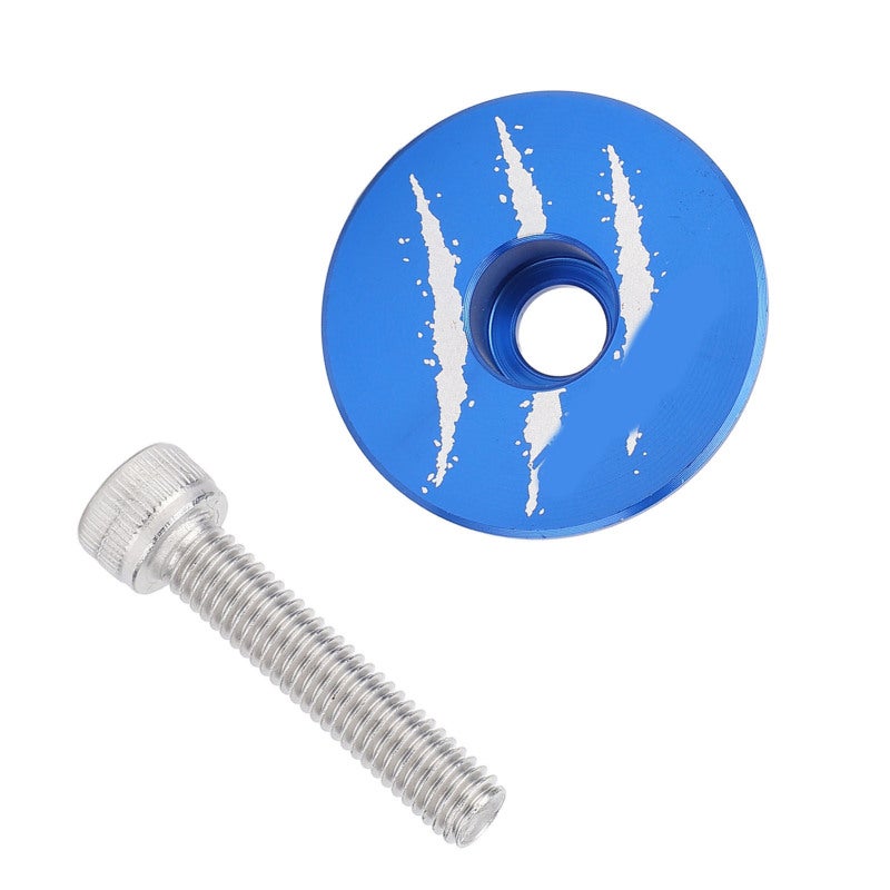 LeBycle Mountain Bike Headset Top Cover 31mm Diameter Blue Aluminum Alloy Stem Cap - Precision Thread Locking Rust Proof Top Cap for Road Bike Carbon Fork Suspension Fork - Image 5
