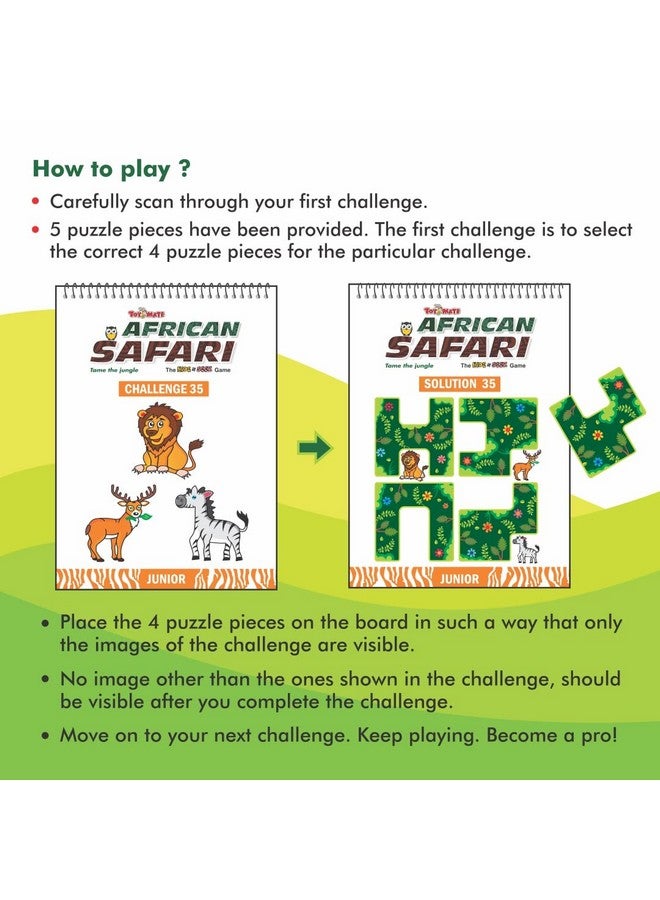 toymate African Safari - A Smart Fun Activity Games Toys Brain IQ Development Puzzles for Kids 4 5 6 7 8 (African Safari) - Image 2