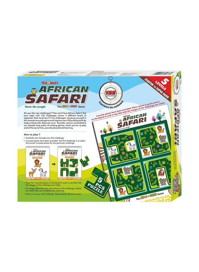 toymate African Safari - A Smart Fun Activity Games Toys Brain IQ Development Puzzles for Kids 4 5 6 7 8 (African Safari) - Image 5