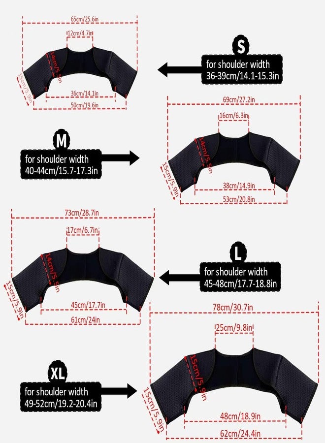 Leemeexaa Double Shoulder Brace,Concealed Double Shoulder Brace for Sports Lovers,Comfortable and Breathable Shoulders Braces for Chronic Tendinitis Pain Relief,Outdoor Sports,Sleeping,Running(Medium) - Image 3