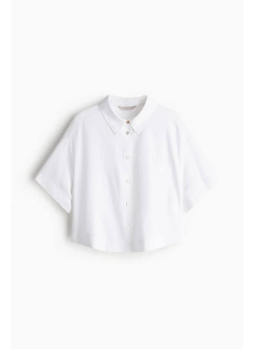 اتش اند ام Linen-Blend Shirt