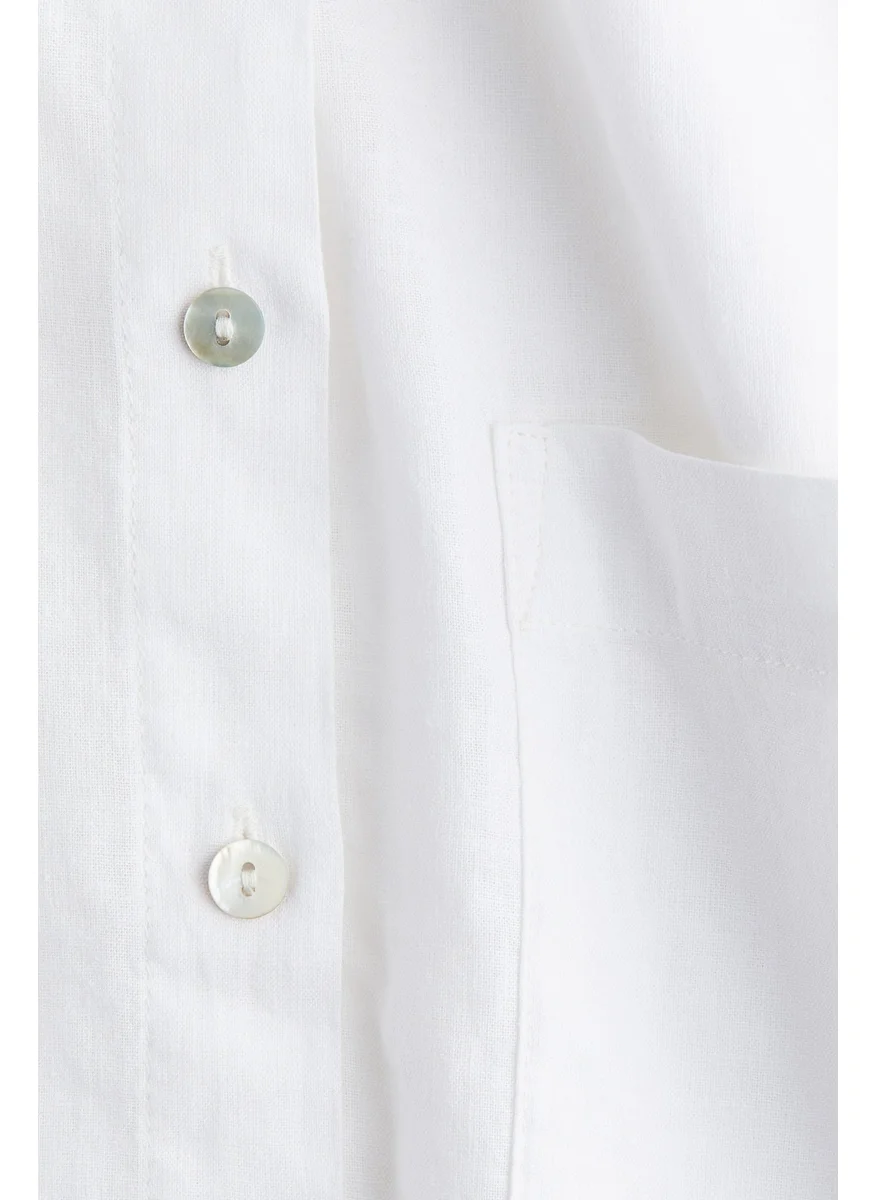 اتش اند ام Linen-Blend Shirt