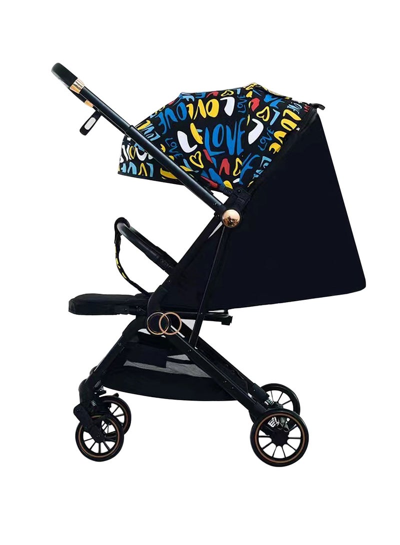 MaBaby Baby Stroller, Can Sit And Lie,Three Point Safety Belt Lightweight Stroller For Travel, With Handle And Pocket  - Image 1