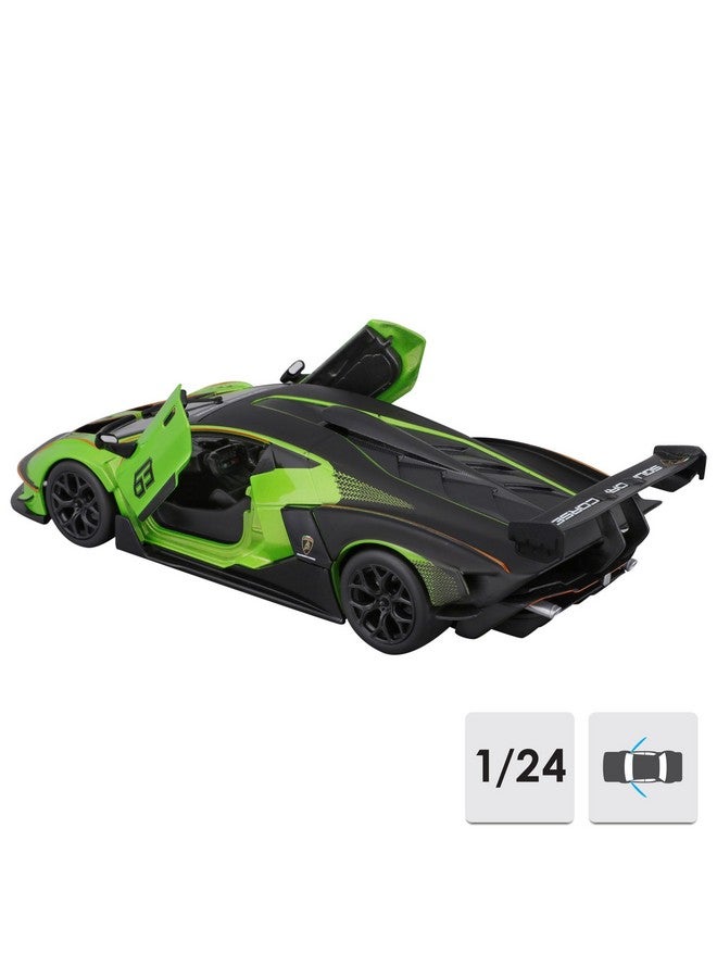 بوراجو Bburago 18-28017 سيارة لامبورجيني اسينزا SCV12 بمقياس 1:24، أخضر/أسود - Image 2