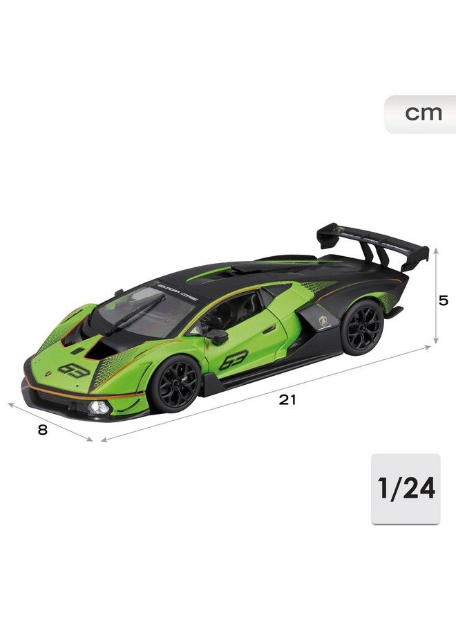 بوراجو Bburago 18-28017 سيارة لامبورجيني اسينزا SCV12 بمقياس 1:24، أخضر/أسود - Image 4