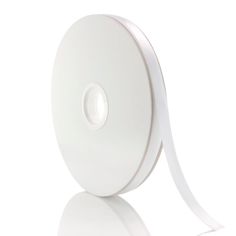 QingHan Double Faced White Satin Ribbon 38 Inch 100 Yards Roll