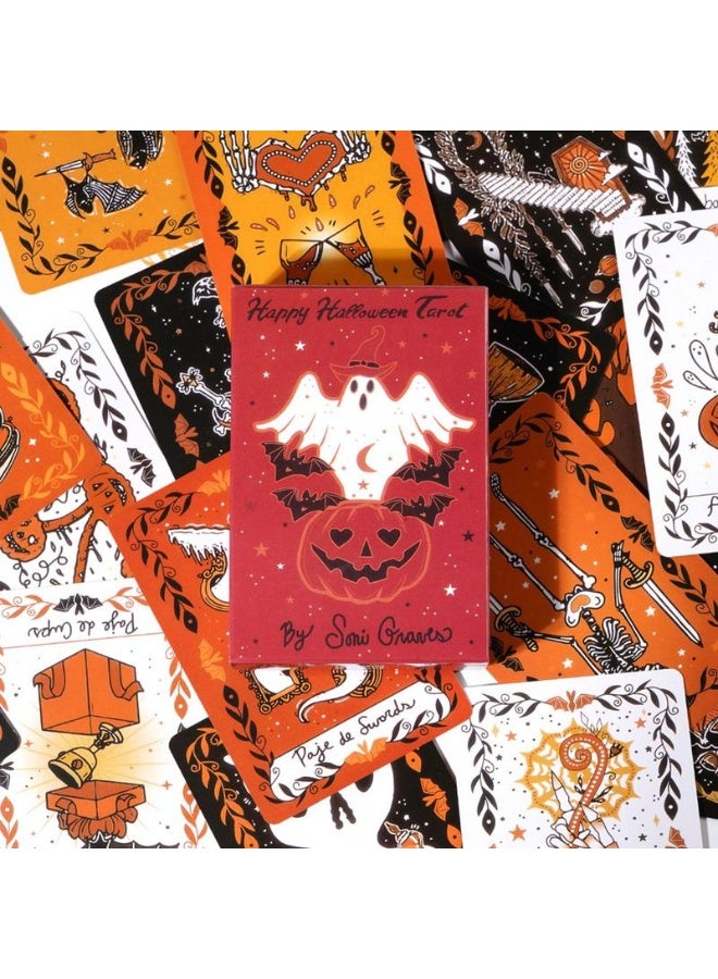 NIBEMINENT Halloween Happy Card Divination Game Deck Divination Board Game Oracle Cards - Image 1