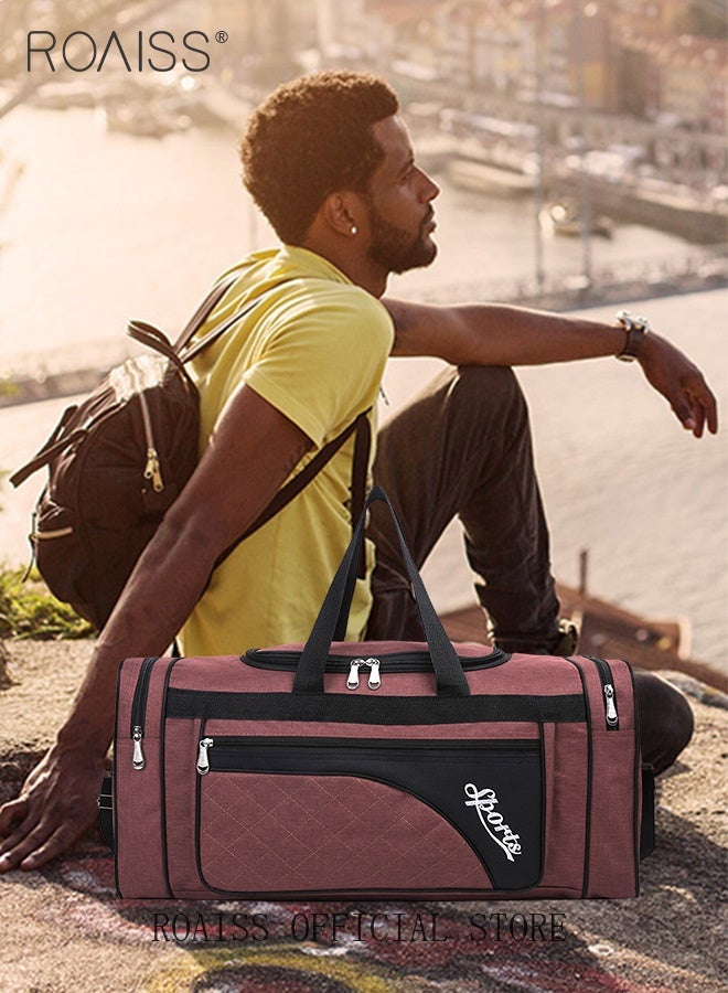 roaiss Large-Capacity Shoulder Bag Outdoor Sports Portable Clothing Storage Bag Can Be Folded for Short Trips  - Image 4