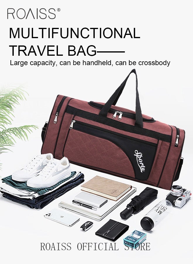 roaiss Large-Capacity Shoulder Bag Outdoor Sports Portable Clothing Storage Bag Can Be Folded for Short Trips  - Image 2
