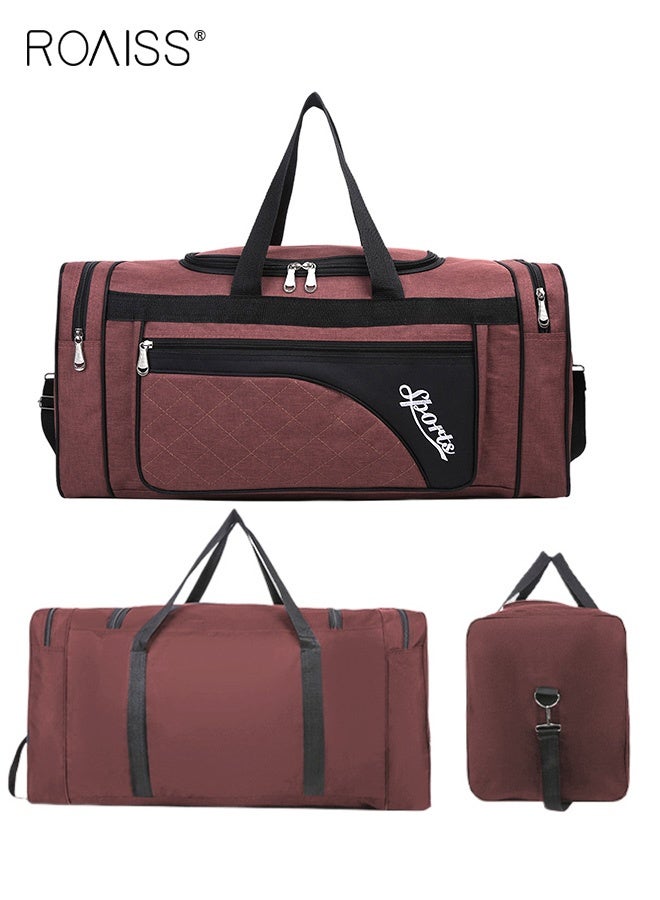 roaiss Large-Capacity Shoulder Bag Outdoor Sports Portable Clothing Storage Bag Can Be Folded for Short Trips  - Image 1
