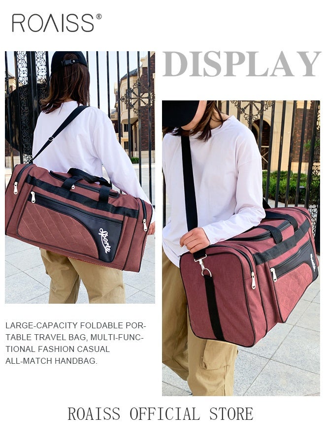 roaiss Large-Capacity Shoulder Bag Outdoor Sports Portable Clothing Storage Bag Can Be Folded for Short Trips  - Image 5