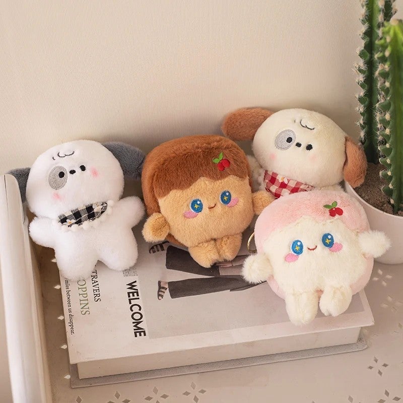 Y&D Ready to Ship Cute Toys Plush Dog Key Ring Stuffed Animal Soft Sloth Keychain Bread Keychain for Kids Bag Purse Backpack Handbag - Image 3