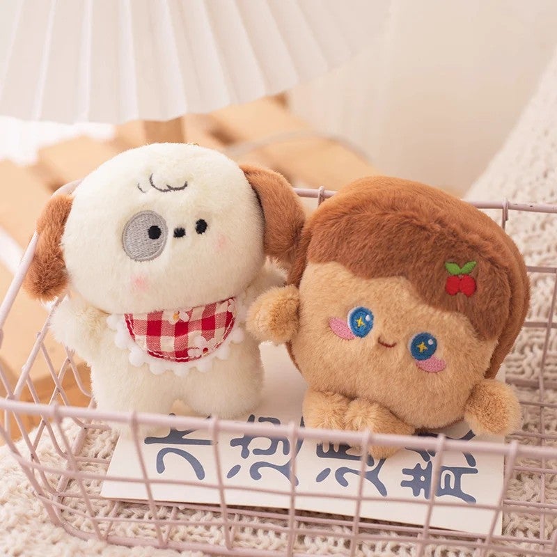Y&D Ready to Ship Cute Toys Plush Dog Key Ring Stuffed Animal Soft Sloth Keychain Bread Keychain for Kids Bag Purse Backpack Handbag - Image 5