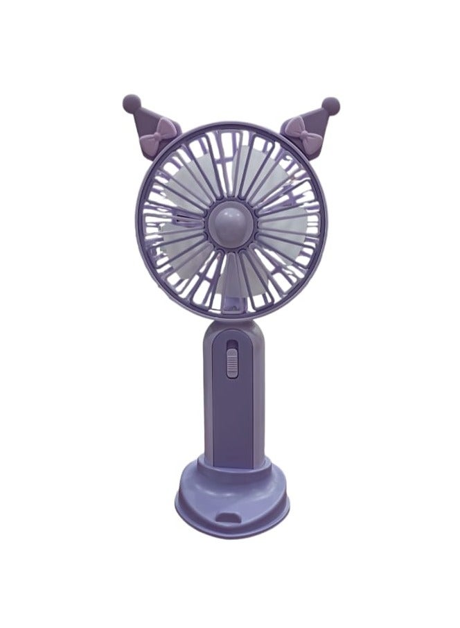 NATIONAL GIFT WORLD COMMERCIAL Mini Portable Hand And Desk Fan With Rechargeable Battery USB Cable And Base - Image 1