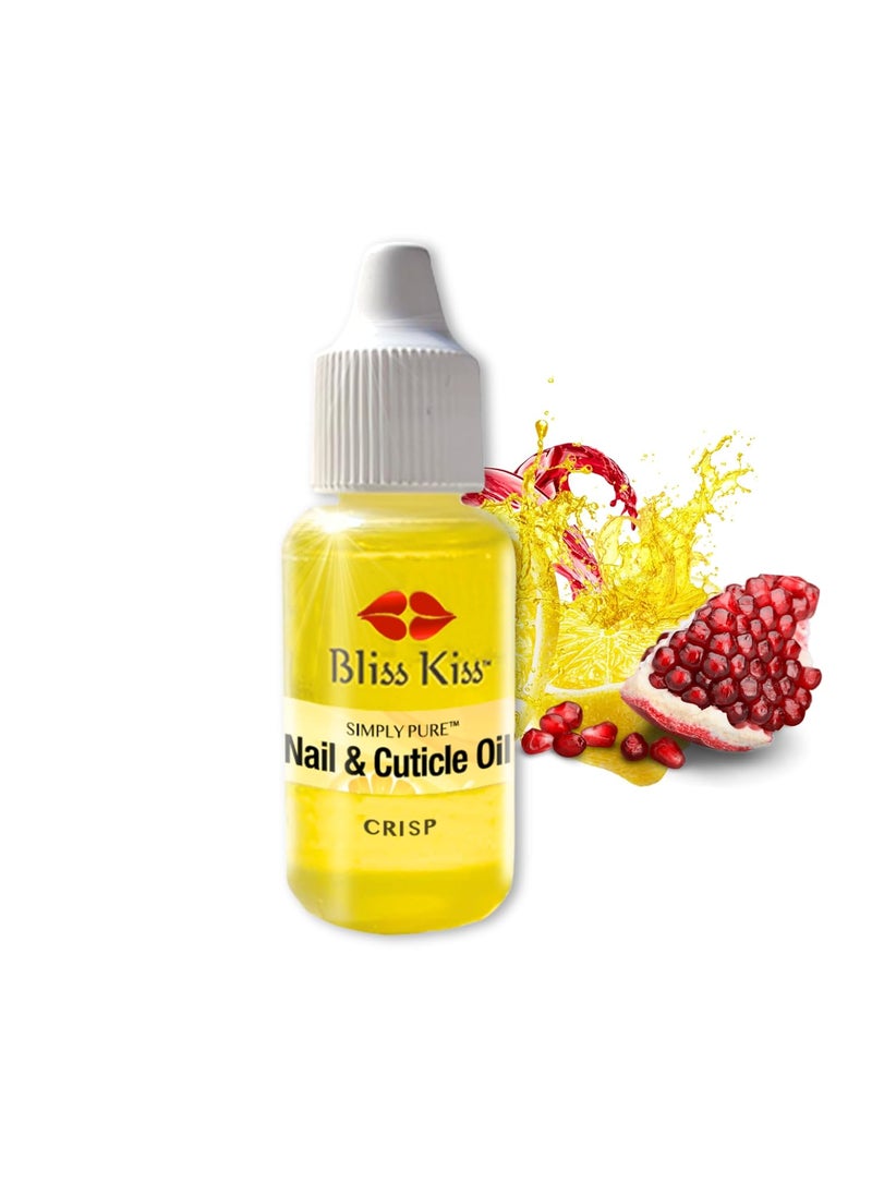 Bliss Kiss Bliss Kiss  Crisp Fragrance  Nail Oil Cuticle Dropper wVitamin E  JojobaNail Strengthener Nail Growth Serum for Brittle Peeling Breaking Thin Nails  05oz 