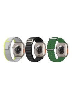vesus 3Pack for Apple Watch Band 49mm 45mm 44mm 42mm Alpine Loop Band, Trail Band, Ocean Band 