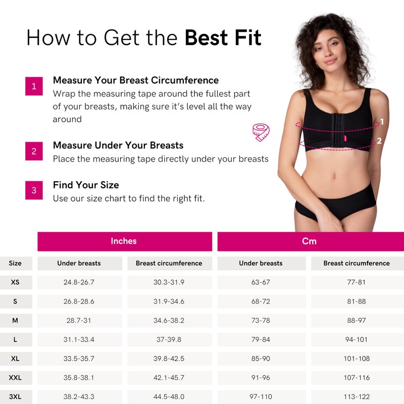 Lipoelastic  LIPOELASTIC® PI Active Variant - Post Surgery Cotton Bra - Front Closure & Seamless Cups White - Image 4
