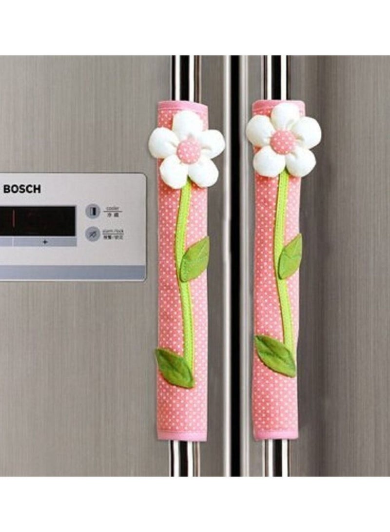 Y&D Handle Covers, Refrigerator Door Cloth Protector for Electrical Kitchen Appliances, Fridge, Microwave, Dishwasher, Freezer, Oven Keep Clean from Drips, Smudges Fingerprints Dust - Image 2