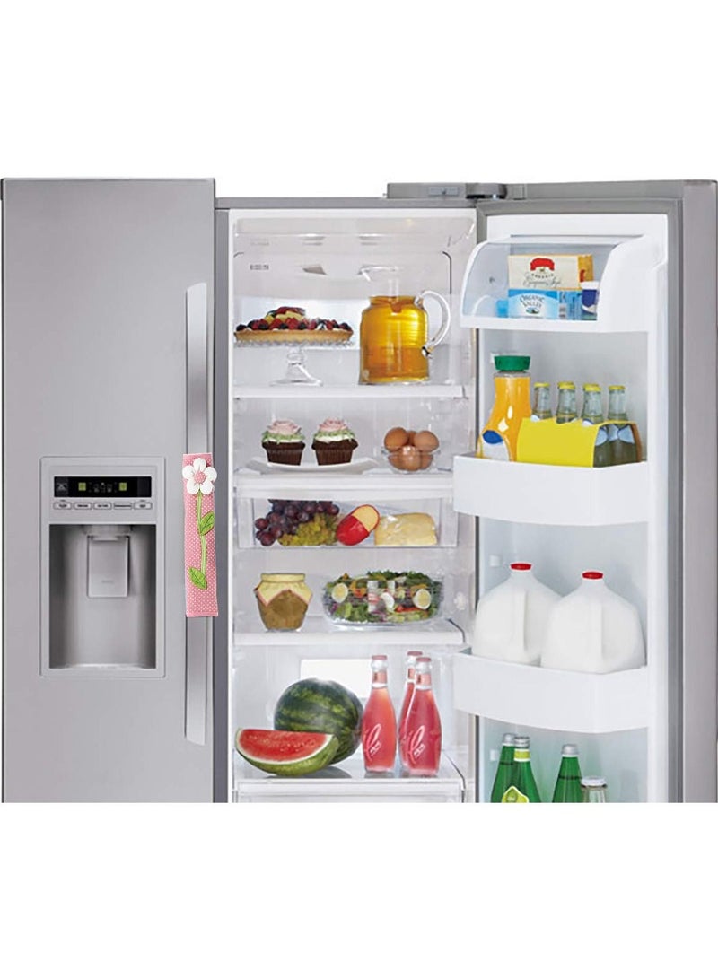 Y&D Handle Covers, Refrigerator Door Cloth Protector for Electrical Kitchen Appliances, Fridge, Microwave, Dishwasher, Freezer, Oven Keep Clean from Drips, Smudges Fingerprints Dust - Image 1