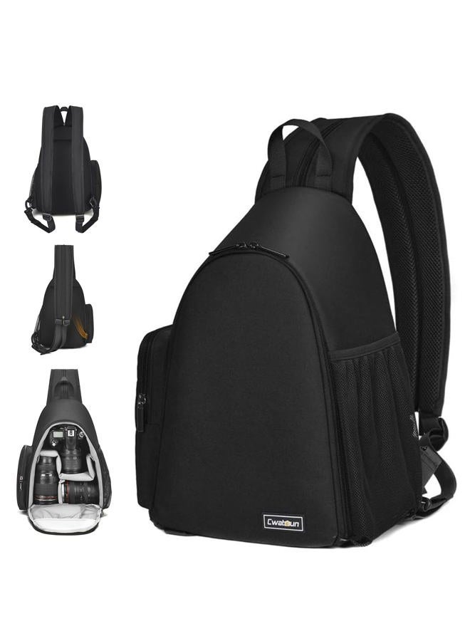 Cwatcun Sling Camera Bag, Camera Shoulder Crossbody Backpack, DSLR/SLR/Mirrorless Camera Case, Shockproof Photography Camera Chest Bag with Tripod Holder, Compatible with Canon/Nikon/Sony/Fuji - Image 1