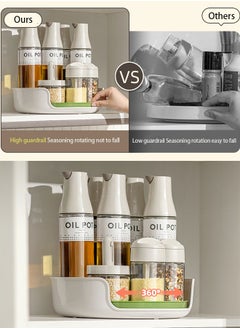 Rotating Spice Rack Organizer 360°Rotating Makeup Organizer Turntable Kitchen Spice Jars Organizer Rotating Skincare Organizer For Bathroom Bedroom Kitchen Cabinet Countertop Pantry Storage - pzsku/Z59C34E815B3E5A462FC6Z/45/_/1733794449/e33494bf-b7df-4b59-b37b-90a8bd668a8b