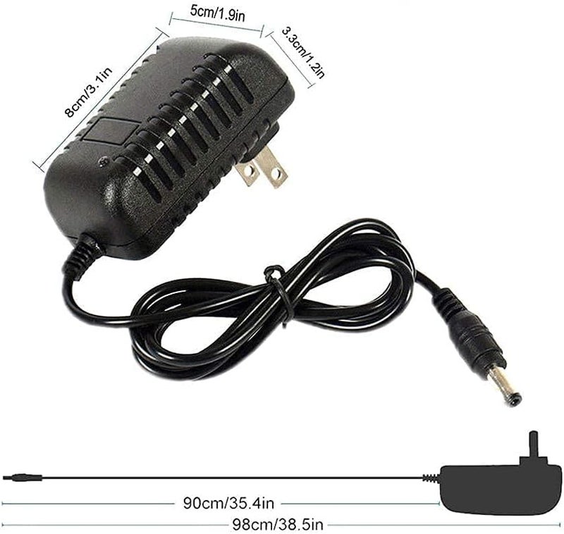 N.C 12 Volt 2A Power Adapter Supply, AC 100-240V to DC 12 V Power Supply Transformer Charger Wall Plug for DC12V Light Security CCTV Camera, Black, 8x5x3.3 cm - Image 3