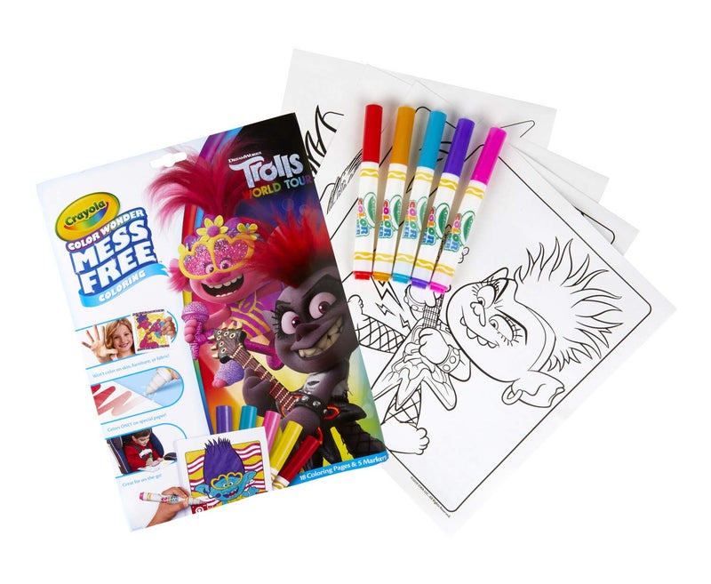 Crayola Trolls 2, Color Wonder Mess Free Coloring Pages & Markers, Gift for Kids, Age 3, 4, 5, 6 - Image 2
