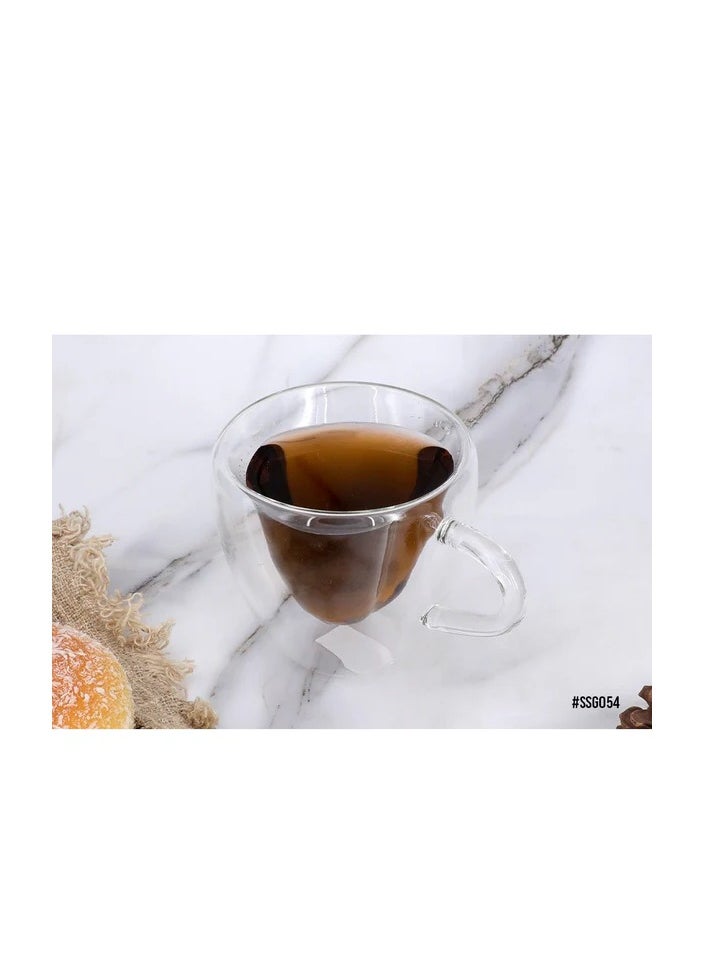 Oxford - Double glass 240ml Oxford mug OXFSSGO54 - Image 1