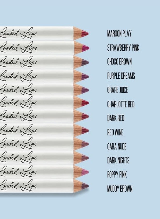 Glam 21 Glam21 Loaded Lips Matte Lip Liner | Set Of 6 | Long-Lasting | Waterproof | Transfer-Proof Matte Finish | One-Stroke Color Application | Non-Drying, 1.1gm Each (Browns & Nudes Pack) - Image 5