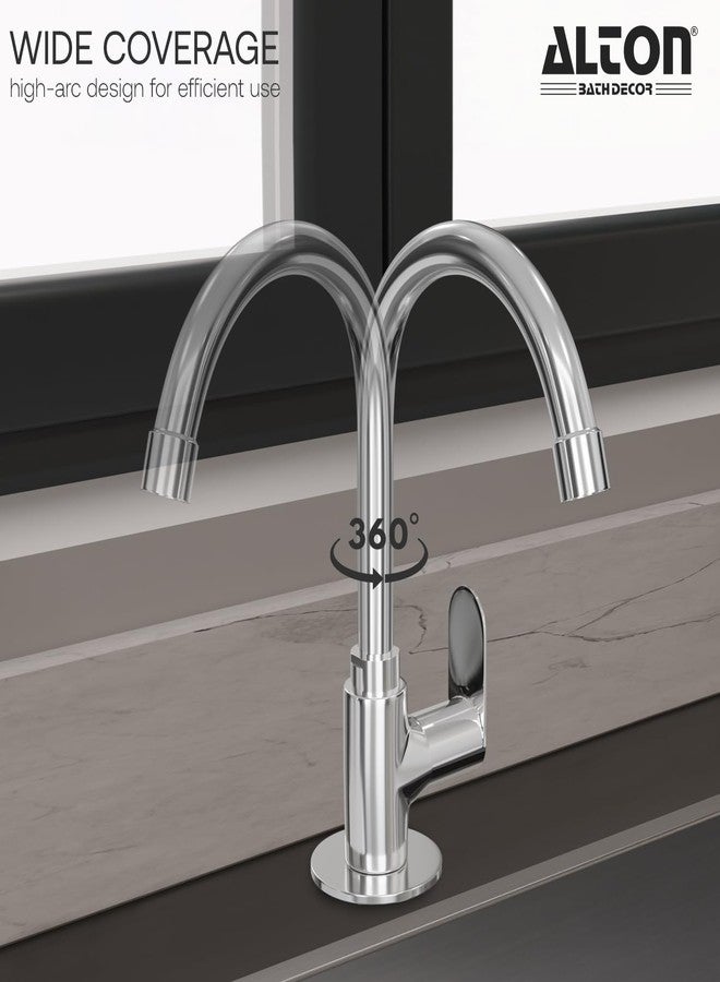 ALTON EVA6550-JL, Swan Neck with 360 Degree Swivel Spout | Kitchen Sink Tap | Kitchen Faucet | Tap for Kitchen Sink | Taps | Wash Basin Tap | Pillar Tap - Image 4