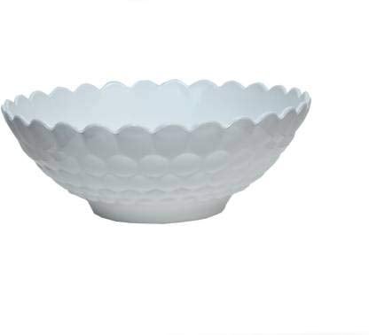 Urmila Plastic Polycarbonate Serving Bowl Set 12 Inch White Pack of 1 - Image 1