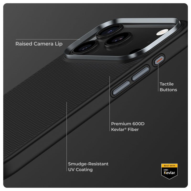 BENKS ArmorPro Case for iPhone 17 Pro Max with Camera Control Button, [Compatible with Magsafe] Military Grade Protective Case Built with Dupont Kevlar 600D Aramid Fiber - Image 4