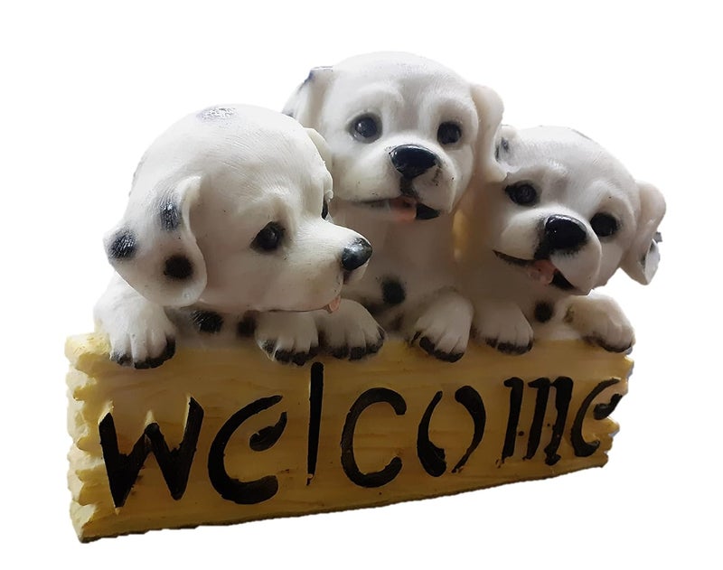 AFTERSTITCH Welcome Dog Showpiece Statue for Door Entrance Decoration House Warming Gifts for New Home Latest Kitchen Living Room Decor Items StylishResin White - Image 5