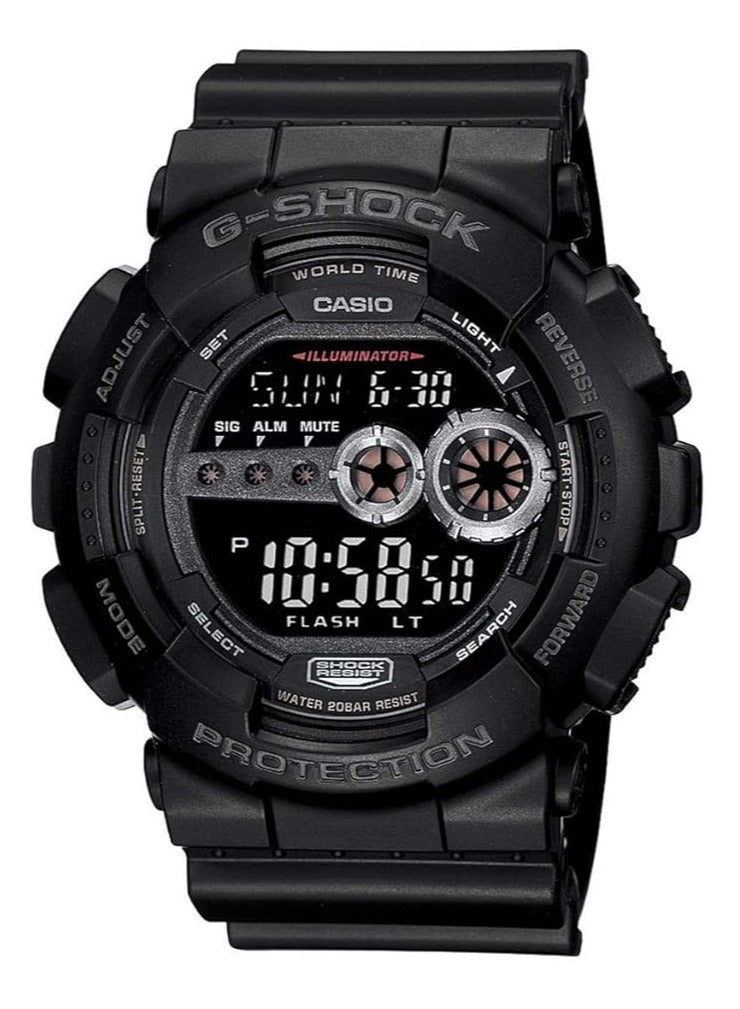 كاسيو ساعة كاسيو جي-شوك الرقمية للرجال مينا سوداء - GD-100-1BDR - Image 1