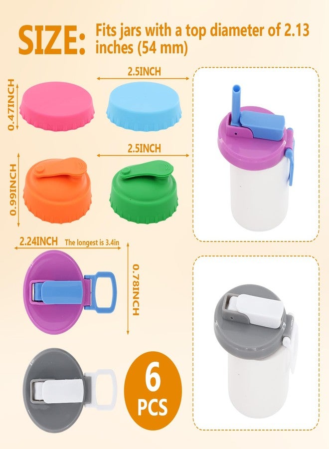 MVVM 6 Pack Soda Can Lids - Silicone canker cover Reusable Can Covers for Soda, Includes 2 with Straws - BPA-Free Protector & Stopper for Soda, Beer, Juice, Beverage, Fits Standard Size Cans - Image 2