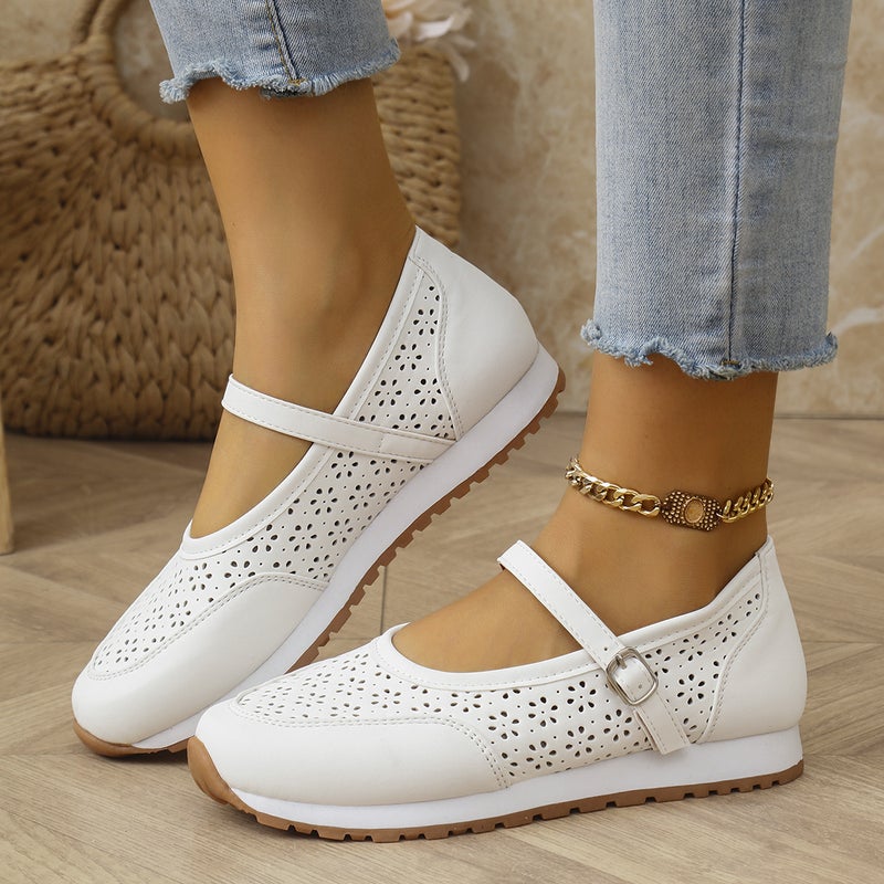 Temu Sandals Women'S Summer Comfortable Sports Hollow Out Women'S Shoes Flat Hole Shoes Women - Image 4