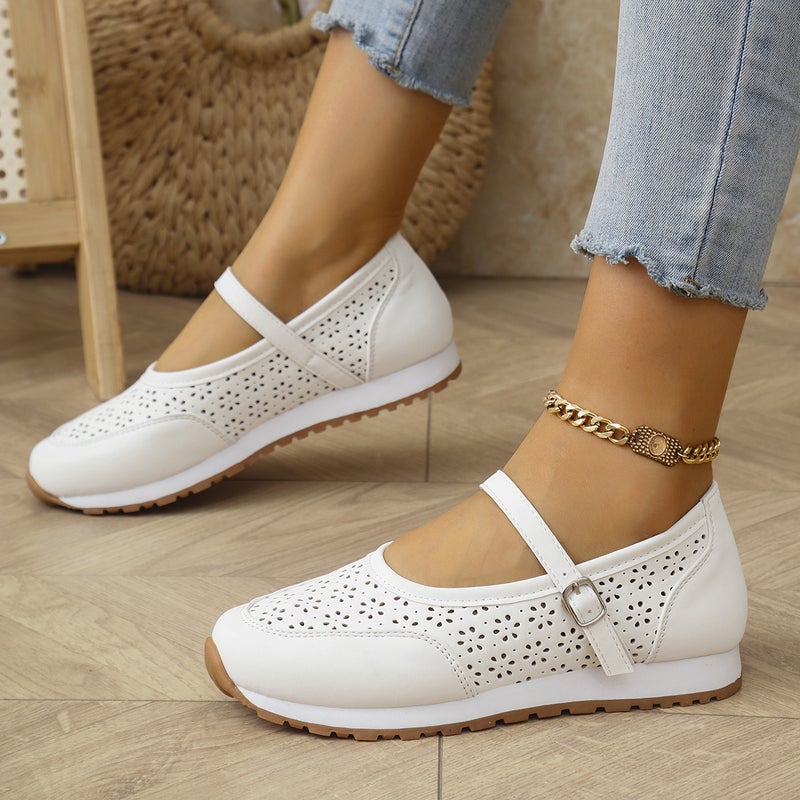 Temu Sandals Women'S Summer Comfortable Sports Hollow Out Women'S Shoes Flat Hole Shoes Women - Image 1