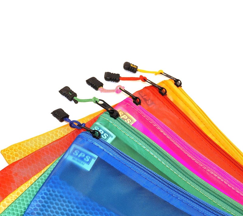 DAHSHA Cheque Size Pouch with Zipper, Waterproof Zipper Pouches Document Holder/Pen Pencil Case/Stationery Storage Bags/Cosmetic Pouch/Travel Organizer (Multicolor) (Pack of 5) - Image 5