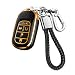 JOYEAR for Honda Key Fob Cover with Keychain Compatible with 20222025 Accord Civic HRV CRV Pilot Sport 2026 Passport SI EX EXL Touring Car Accessories 45 ButtonsGoldBlack - Image 2