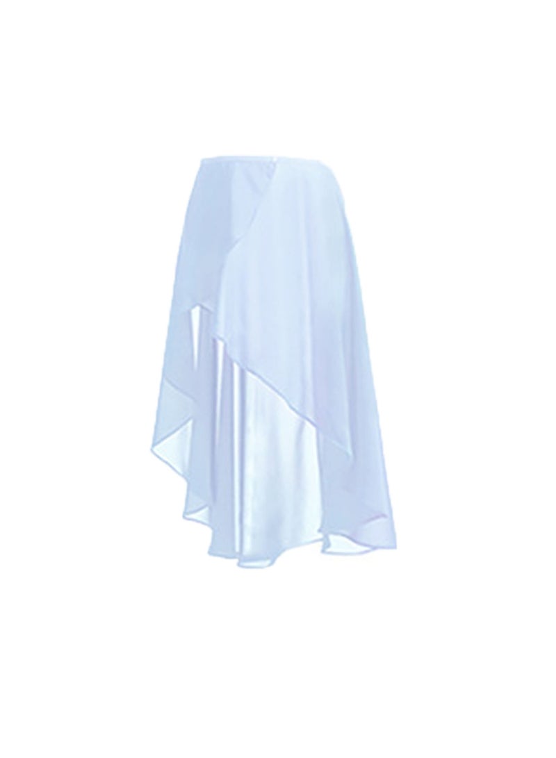 تنورة باليه رقص باليه شيفون للنساء/الفتيات، تنورة ملفوفة بخصر قابل للتعديل - Image 1