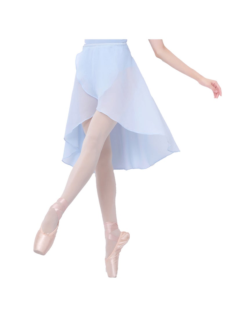 تنورة باليه رقص باليه شيفون للنساء/الفتيات، تنورة ملفوفة بخصر قابل للتعديل - Image 2