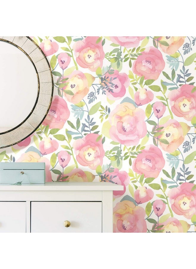 NuWallpaper Nu3035 Peachy Keen Peel & Stick Wallpaper Pink  - Image 2