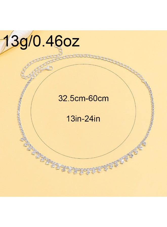 Chunky Rhinestone Necklace Choker Wedding Jewelry Chocker Cute Simple Necklaces Crystal Delicate Bride Women  - Image 2