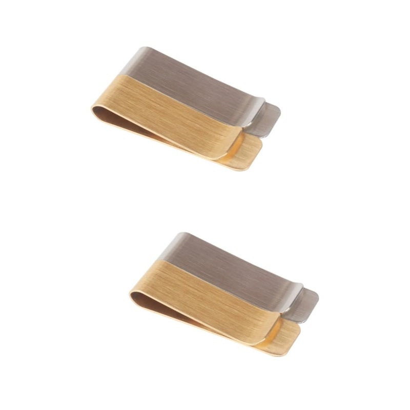 4pcs Brass Money Clip Holders Cash Organizer Cards Banknotes Clips Elegant - Image 2