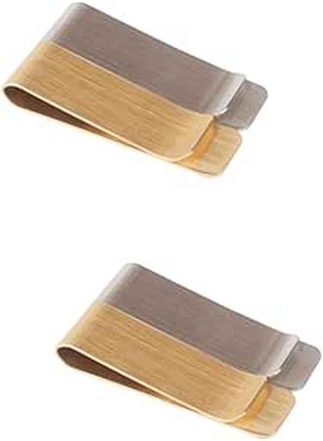 4pcs Brass Money Clip Holders Cash Organizer Cards Banknotes Clips Elegant - Image 1