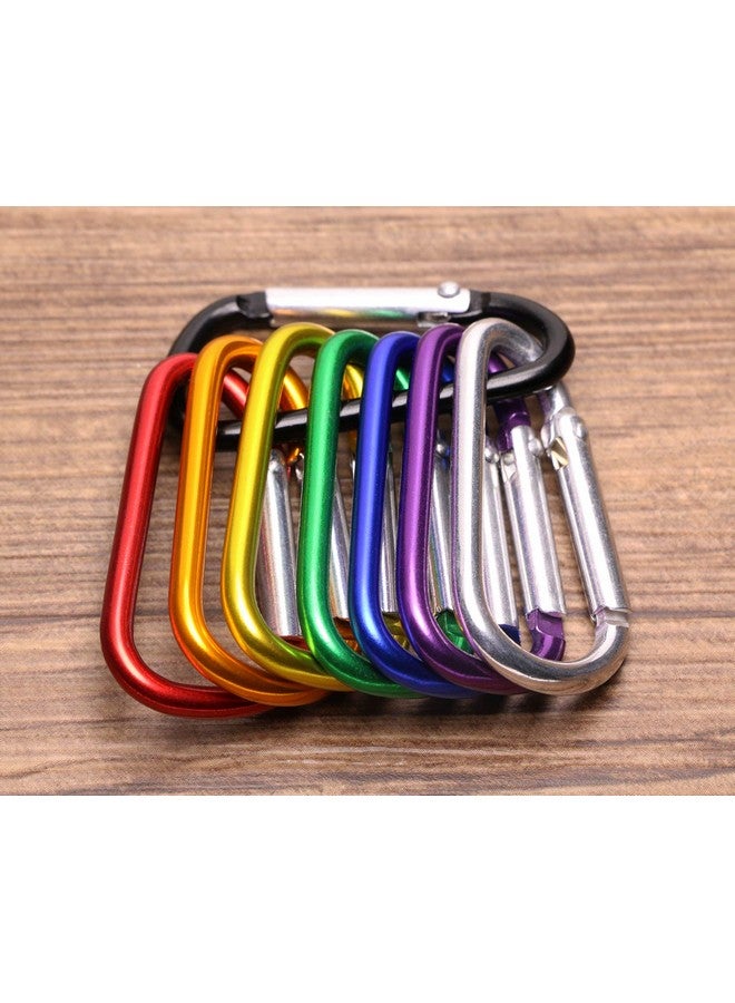 Mini Skater Skater 1.75 Inch/4.5Cm Assorted Colors D Shape Ring Nonlocking Aluminum Alloy Spring-Loaded Snap Keychain Hook Belt Backpack Buckle Clip For Outdoor Indoor Activities,40Pcs (8 Random Color) - Image 3