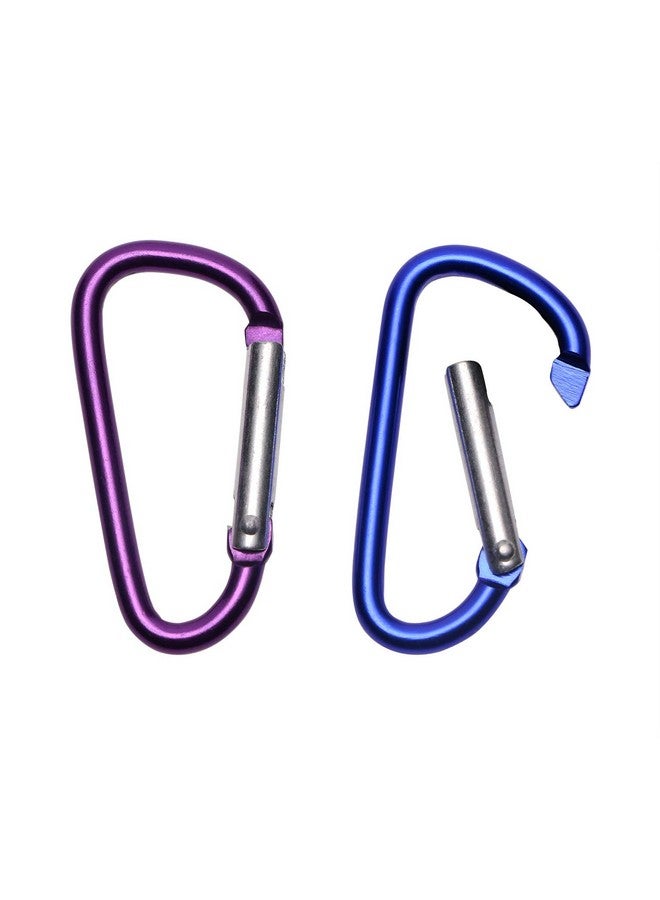Mini Skater Skater 1.75 Inch/4.5Cm Assorted Colors D Shape Ring Nonlocking Aluminum Alloy Spring-Loaded Snap Keychain Hook Belt Backpack Buckle Clip For Outdoor Indoor Activities,40Pcs (8 Random Color) - Image 2