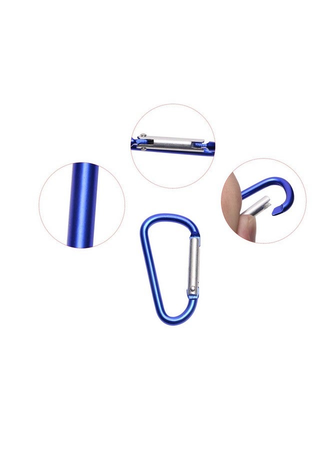 Mini Skater Skater 1.75 Inch/4.5Cm Assorted Colors D Shape Ring Nonlocking Aluminum Alloy Spring-Loaded Snap Keychain Hook Belt Backpack Buckle Clip For Outdoor Indoor Activities,40Pcs (8 Random Color) - Image 5