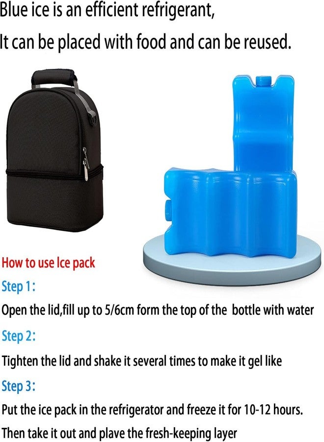 مانكرو حقيبة تبريد حليب الأم من مانكرو مع عبوة ثلج، تتسع لـ 6 زجاجات رضاعة معزولة بسعة تصل إلى 9 أونصات، حقيبة تبريد حليب الأم للأم المرضعة (أسود 1) - Image 4