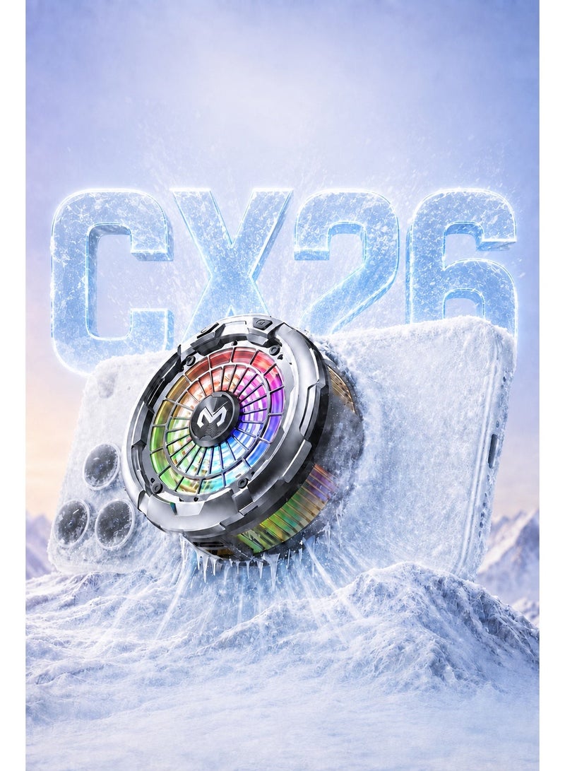 Memo CX26 Ai Magnetic Smartphone Cooler, 30W Fast Cooling Semiconductor Radiator Fan for Gaming, Live Streaming & Vlogging – Ultra Quiet Heat Dissipation for iPhone 12/13/14/15/16/17 Series, Android Phones & iPad Tablets - Image 1